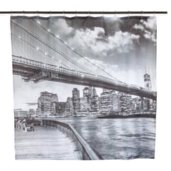 MASEL - Set Cortina Baño Bridge Brooklyn 180x180 cm