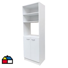 MAGNOLIA - Mueble Microondas 60x40x180 cm blanco