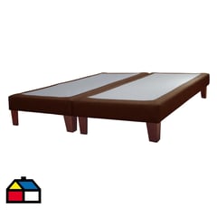 DKORA - Base Cama Europea 2 plazas Box Brown