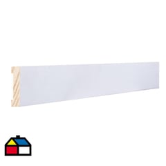 DIMFER - Pilastra madera Pino empastada y pulida blanca 10x40x244