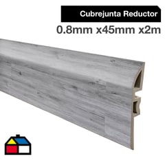 HOGA - Cubrejunta Reductor PVC 2mt x 46mm Color Gris Londres.