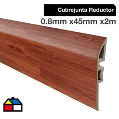 HOGA - Cubrejunta Reductor PVC 2mt x 46mm Color Cedro.