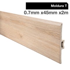 HOGA - Moldura T PVC 2mt x 46mm Color Arena.