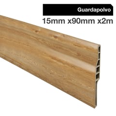 HOGA - Guardapolvo PVC 2mt x 90mm Color Bamboo.