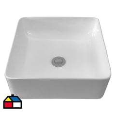 DOMSA - Lavamanos sobreponer BE3102 blanco 37x13 cm