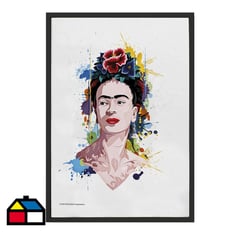 FRIDA KAHLO - Canvas con marco decorativo muro 80x60 cm