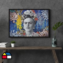 FRIDA KAHLO - Canvas con marco decorativo muro 80x60 cm