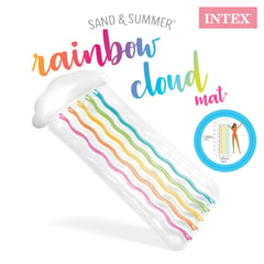 INTEX - Sillón flotante inflable estera de nube de arco iris