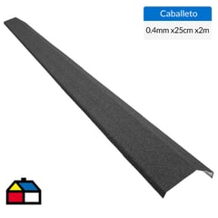 GHS - Caballete recto 250x2000x0,4 negro