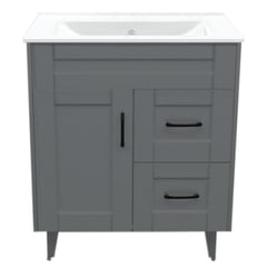 DOMSA - Kit mueble vanitorio Deluxe 70SK P gris 70 cm