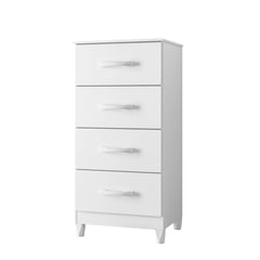 VEKKAHOME - Comoda 4c mobi 50x40x105 cm blanco