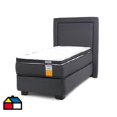 DRIMKIP - Cama Americana funcional 1.5 p plus + respaldo + topper