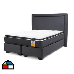 DRIMKIP - Cama Americana funcional king + respaldo + topper