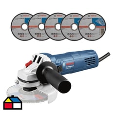 BOSCH - Esmeril Angular Eléctrico 4,5" 710 W + 5 Discos