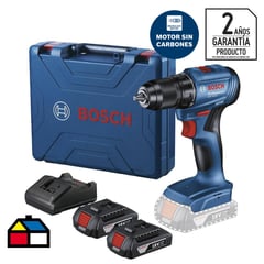 BOSCH - Taladro atornillador inalámbrico 13 mm 18V + 2 baterías