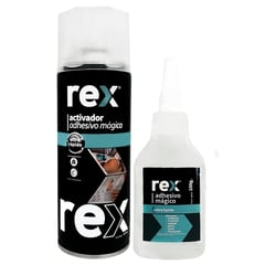 REX - Adhesivo mágico instantáneo multipropósito 100gr + 400ml seca en 9seg