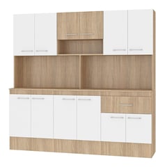 VEKKAHOME - Kit Cocina Buck 181x39x174 cm Café