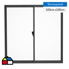 WINTEC - Ventana termopanel aluminio 100x100 cm antracita corredera