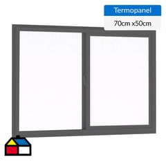 WINTEC - Ventana termopanel aluminio 70x50 cm antracita corredera