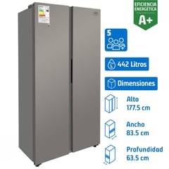 MAIGAS - Refrigerador Side by Side No Frost 442 Litros Silver HC-598WEN