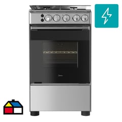 MIDEA - Cocina a Gas 4 Platos Inox MCG-4QSG20NS