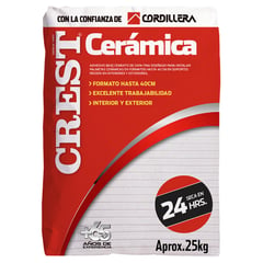 CREST - Adhesivo Cerámica Piso Superficie Rígido 25 kg