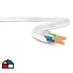 DRL - Cordón eléctrico flexible 3x0.75 mm 20 mt HO5VV-F blanco