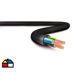 DRL - Cordón eléctrico flexible 3x1.50 mm 10 mt HO5VV-F negro