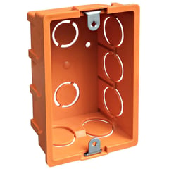 HOFFENS - Caja de distribución tabique 16-20 mm c/oreja metalica naranja