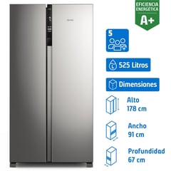 FENSA - Refrigerador Side by Side No Frost 525 Litros Inox SFX530