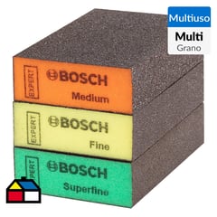 BOSCH - Esponja abrasiva recta s471; 69x26x97mm - set x3u (fino/medio/super fino)