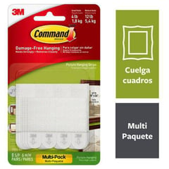 COMMAND - Pack sujeta cuadros 14 pares blanco Pequeño y mediano