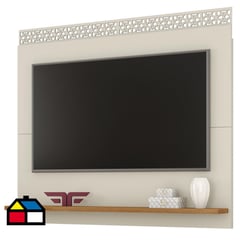 EXIT - Panel City New, para tv hasta 55", 136 X 19,7 X 118 cm, beige/coral