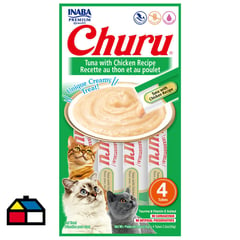 CHURU - snack puré gatos atún con pollo 56 gr