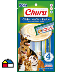CHURU - snack puré perros pollo con atún 56 gr