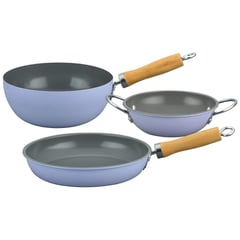 DORAL - Set paila sartén y wok morado family cook