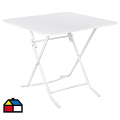 AGM - Mesa plegable 74x82x82 cm blanco