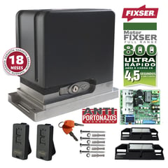 FIXSER - Kit motor portón eléctrico 4,5 seg 800 kg rápido antiportonazo