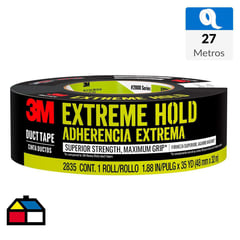 3M - Cinta de Tela Duct Tape de reparación Adherencia Extrem 48 mm x 27 mts