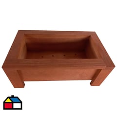 SIN MARCA - Jardinera madera LP 17x25x44 cm color miel