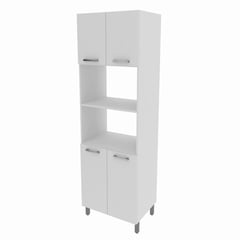 TECNOMOBILI - Torre de horno Cocina 4 Puertas Blanco/Blanco 204x63x 46,8cm CZ1009BB