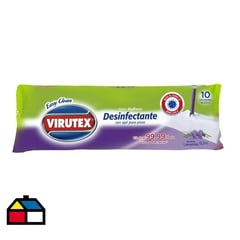 VIRUTEX - Trapero húmedo desinfectante aroma lavanda 10unds