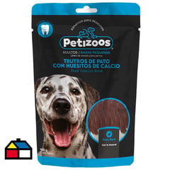 PETIZOOS - Snack para perros trutros de pato con huesitos de calcio 100 gr