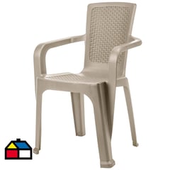 JUST HOME COLLECTION - Silla de terraza con brazo taupe