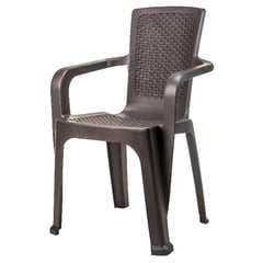 JUST HOME COLLECTION - Silla de terraza con brazo café