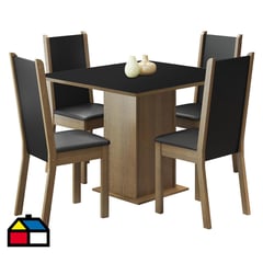 VEKKAHOME - Juego de Comedor Lilo Greco 4 Sillas