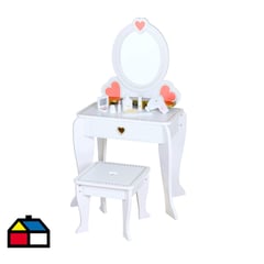 KIDSCOOL - Tocador infantil blanco Love con accesorios