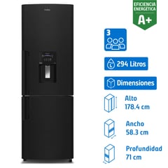 MABE - Refrigerador Bottom Freezer No Frost 294 Litros Black Steel RMB300IZLRP0