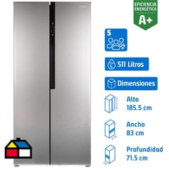 MABE - Refrigerador Side by Side No Frost 511 Litros Inox MSC518LKRSS0