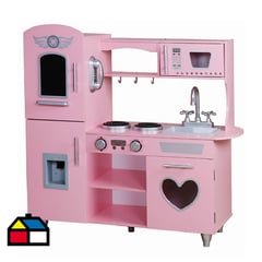 KIDSCOOL - Full kitchen rosada con accesorios